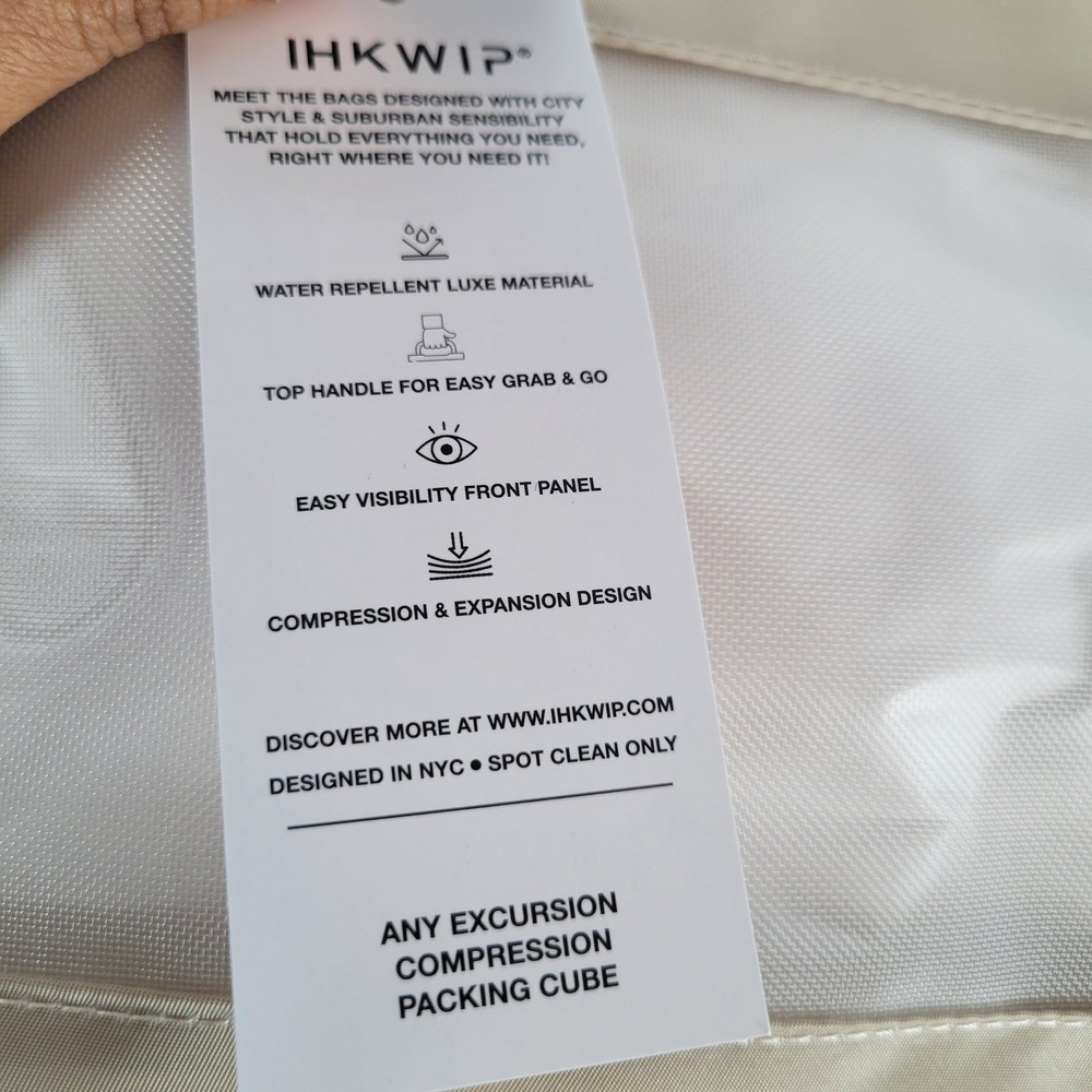 IHKWIP Women Any Excursion Compression Packing Cubes Nylon Travel Set Beige - Picture 5 of 9